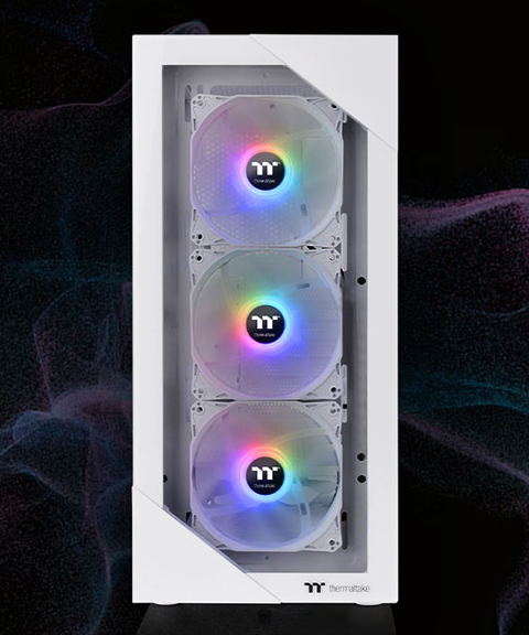 View 200 TG ARGB Snow Mid Tower Chassis